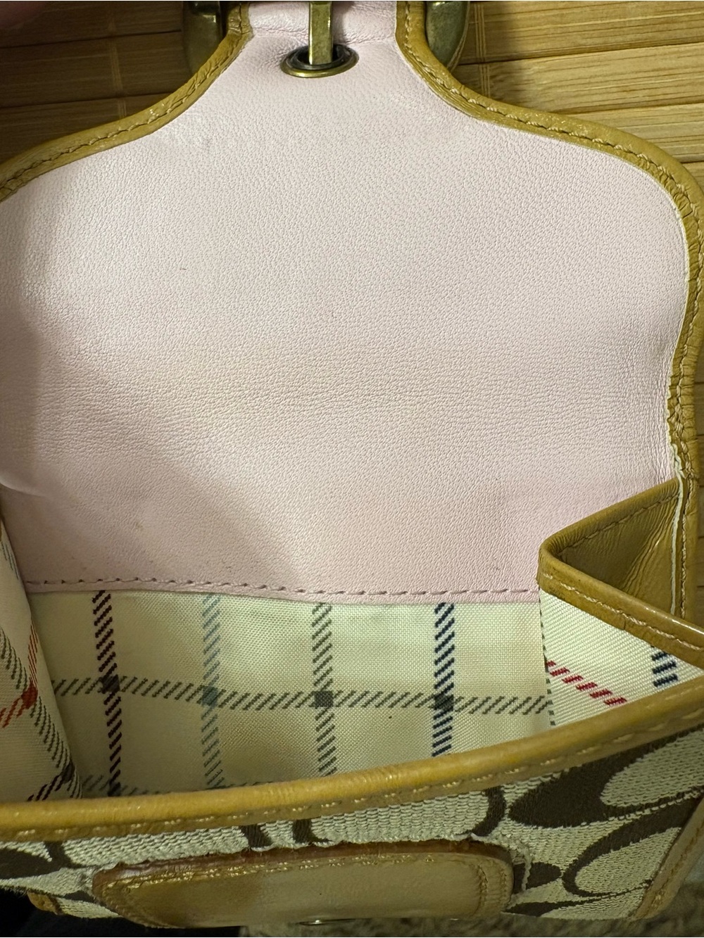 Coach Bleecker Signature Canvas Buckle Wallet in Tan/Brown - Picture 5 of 7
